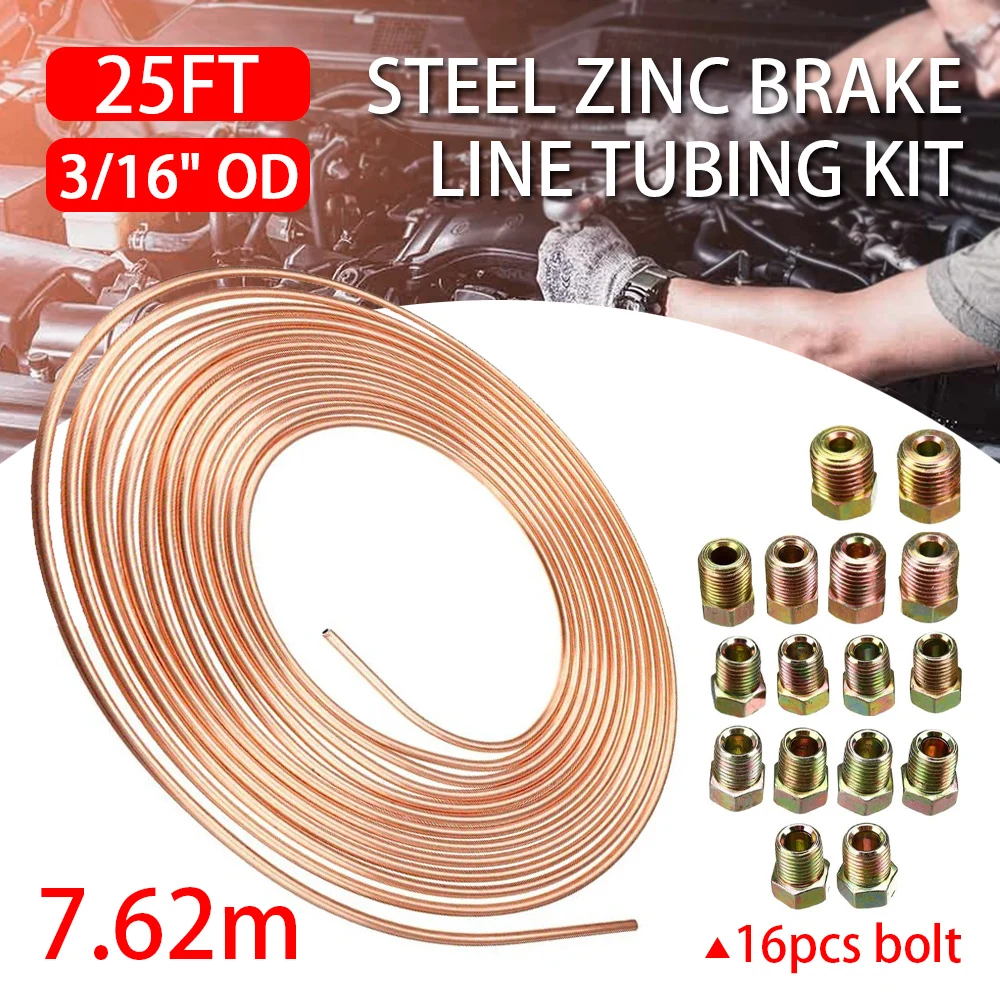 16PCS Tube Nuts Car Roll Tube Coil of 3/16