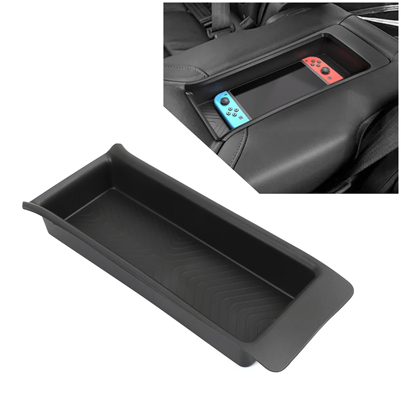 

For Honda Pilot 2023-2025 Automotive Second Row Armrest Storage Box Protective Cover TPE Black Car Modification Accessories