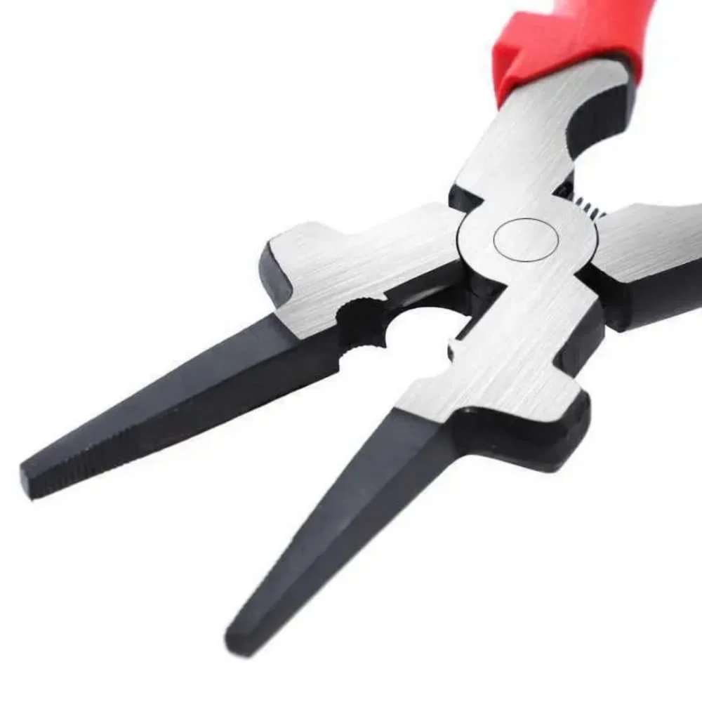 

Multi Functional Red Welding Pliers with Wire Cutter and Milled Teeth for Precise Welding and Spatter Cleaning