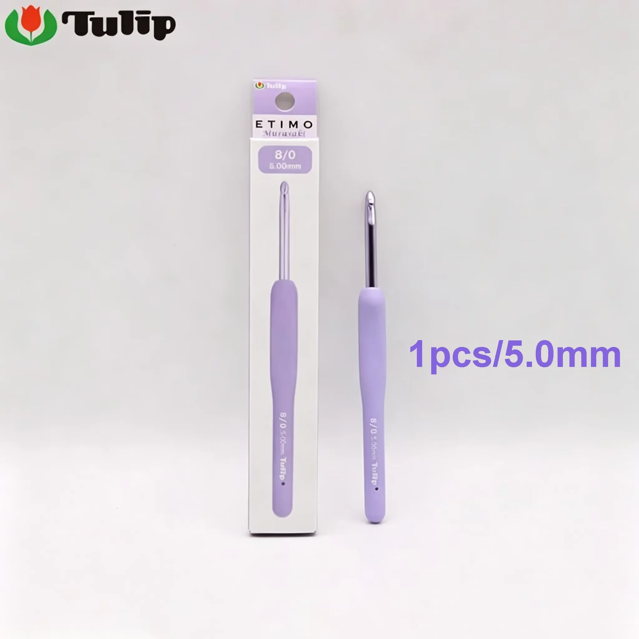 Originele Japanse Tulip ETIMO Murasaki haaknaald met comfortabele, ergonomische en zachte handgreep, garenbrei- en haakgereedschap