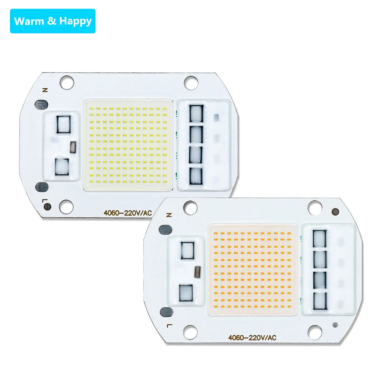 New COB 50W CSP Beads AC220V Intelligent IC Chip Warm White Cold White for Outdoor Lighting of Floodlights and Spotlights