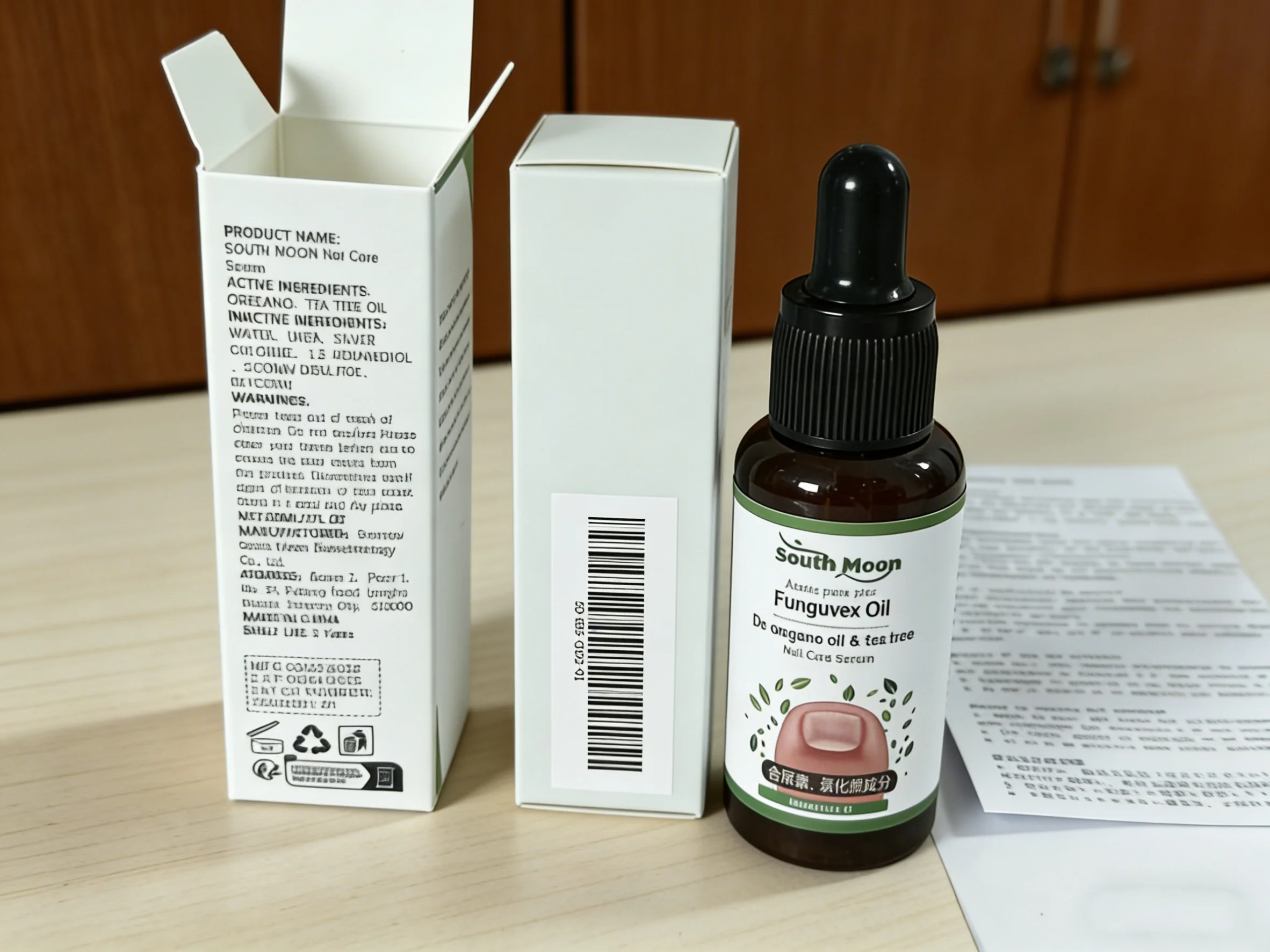 Nagelverzorgingsessentie, zachte cosmetische voet- en nagelbehandeling met oregano-olie en Tea Tree Oil-formule, essentiële oliën voor voeten, 30 ml