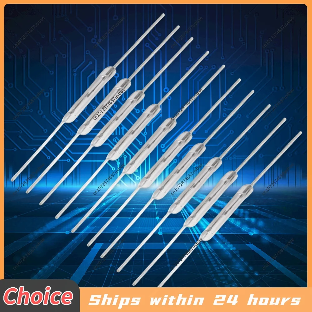 10-100PCS N/O Reed Switch 2*14mm Magnetic Switch Normally Open Magnetic Induction Switch DIY Electronic N/O Switch For Arduino