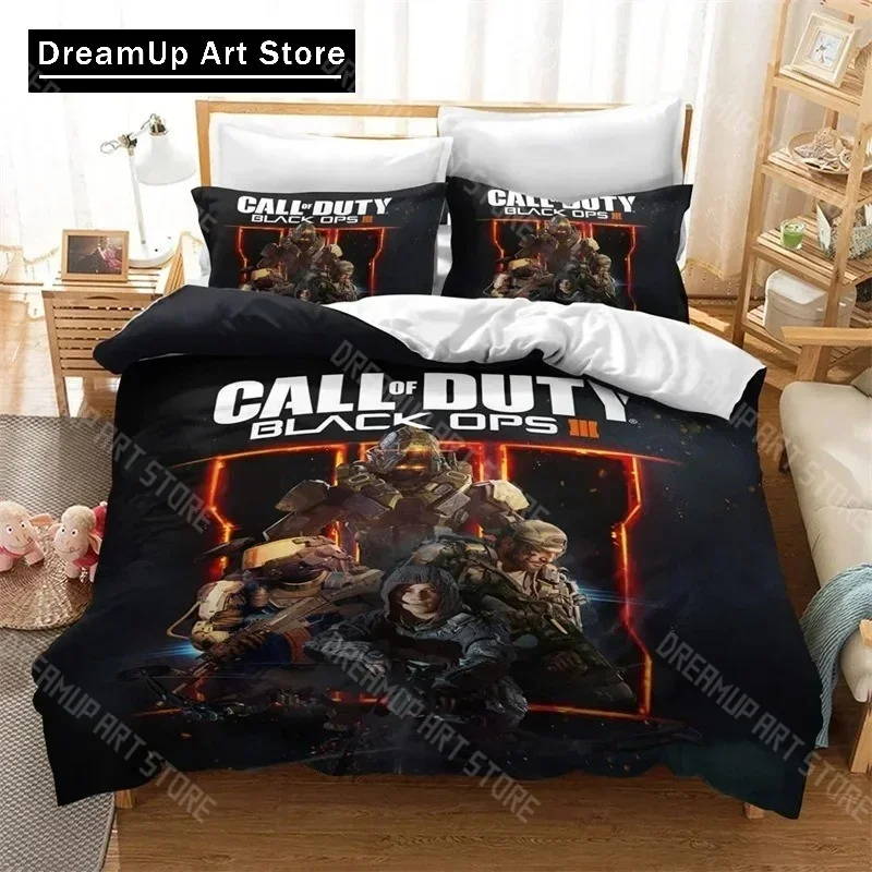 

3D Print Fashion Call of Duty Bedding Set Boys Girls Twin Queen King Size Duvet Cover Pillowcase Bed boys Adult Bedroom