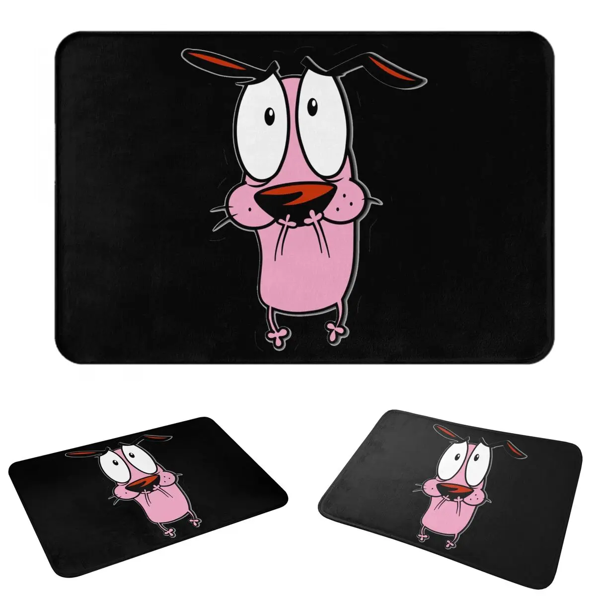Cute Courageous Cowardlys Dog Doormat Dust-proo Carpet Rug Kitchen Entrance Home Floor Mat for Living room Footpad Mats