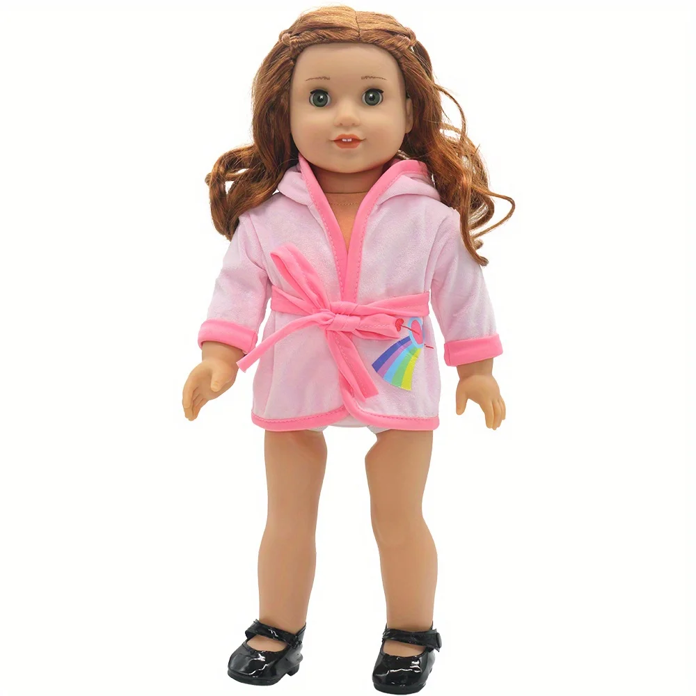 

1 комплект одежды для кукол для девочек, подходящая для кукол 16 дюймов (продукт не входит для куклы и обуви), ночная рубашка с розовой стрелкой в форме сердца