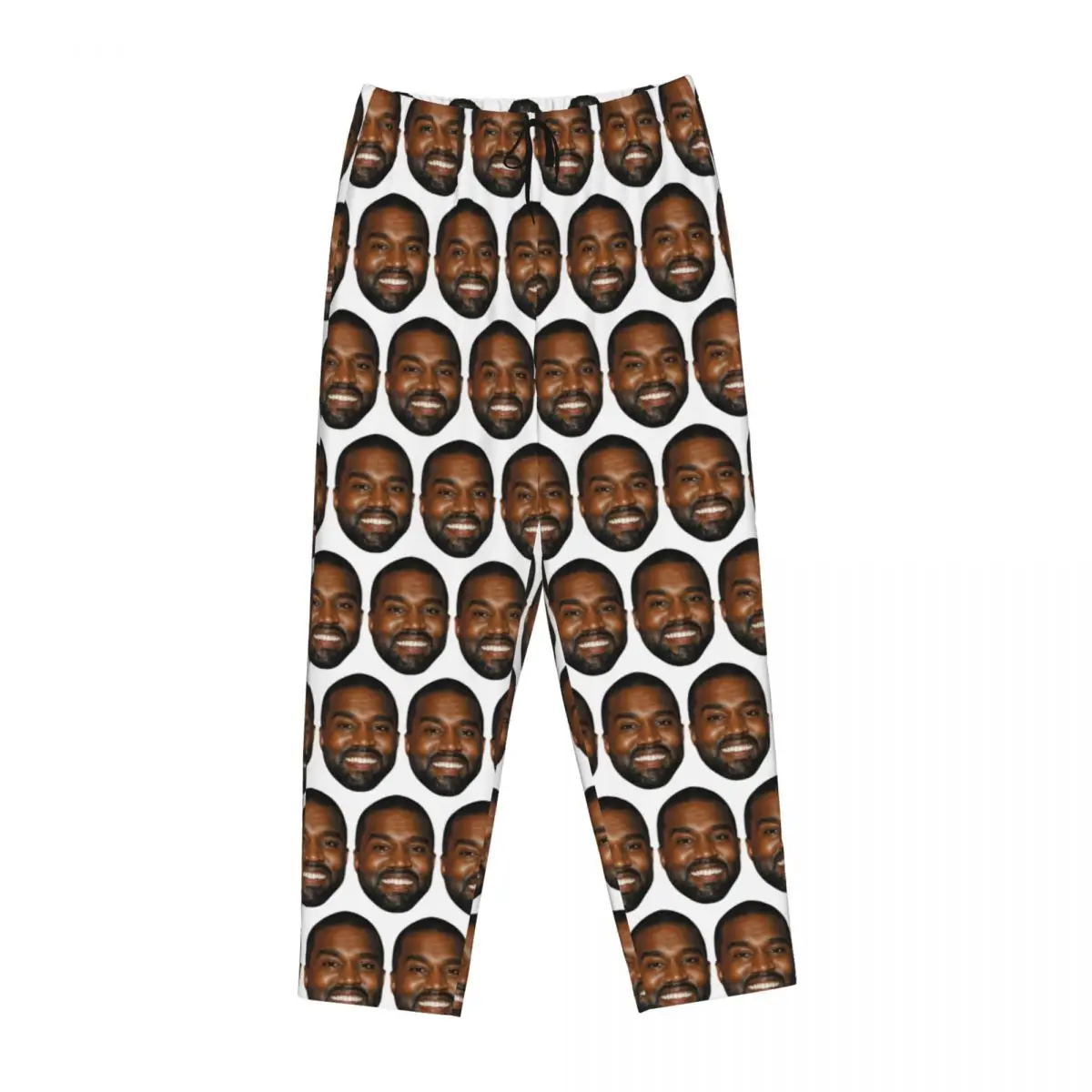 Custom Funny Kanye West Meme Pajama Pants Sleepwear Women\'s Elastic Waistband Rapper Music Producer Sleep Bottoms with Pockets