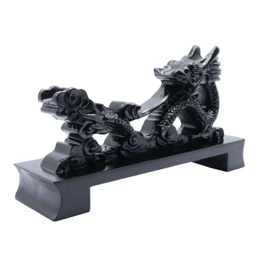 Resin Black Dragon Samurai Sword Katana Wakizashi Tanto Holder Stand Display