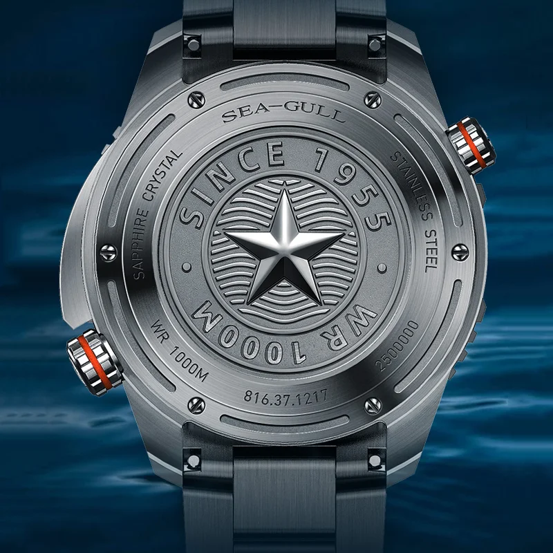 カモメ-男性用防水ダイビングウォッチ,自動機械式,統合ウルトラダイビングシリーズ,高級1217,1000m