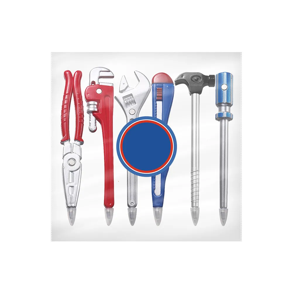 

6Pcs Student Ball-Point Pens Creative Hardwares Tool Shape Writing Pens Smooth Ink for Ball-Point Pen