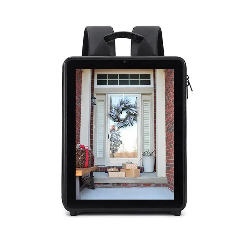 Direct Factory 21.5 Inch LCD Outdoor Android Advertising Backpack Billboard Water-Proof With WiFi And Battery Power