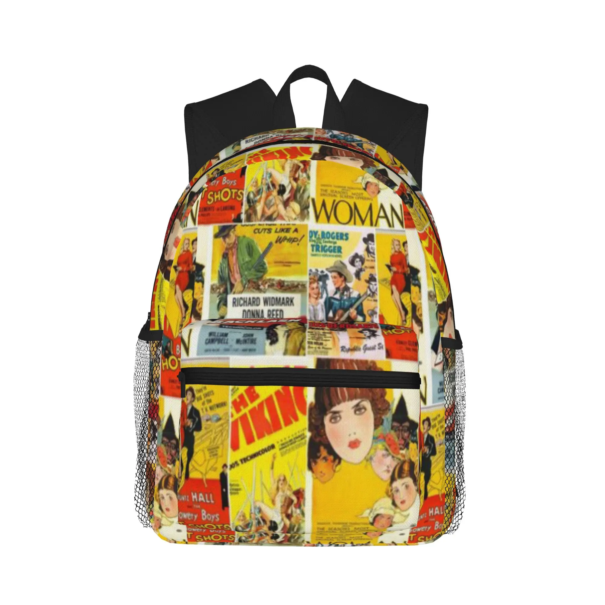 Vintage Movies Picture Montage  17  Casual Backpack for Students and Adults Backpacks for women