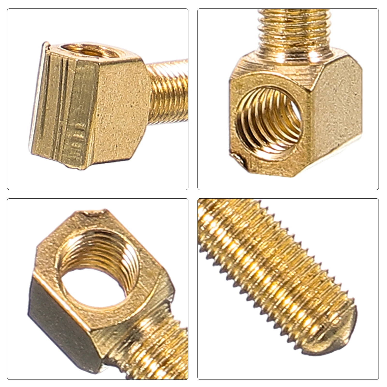 

4pcs Bow Screw Yellow Nut Repair String Viola Parts Instrument Bow Screw Accessories Viola Parts Frog Metal Rod