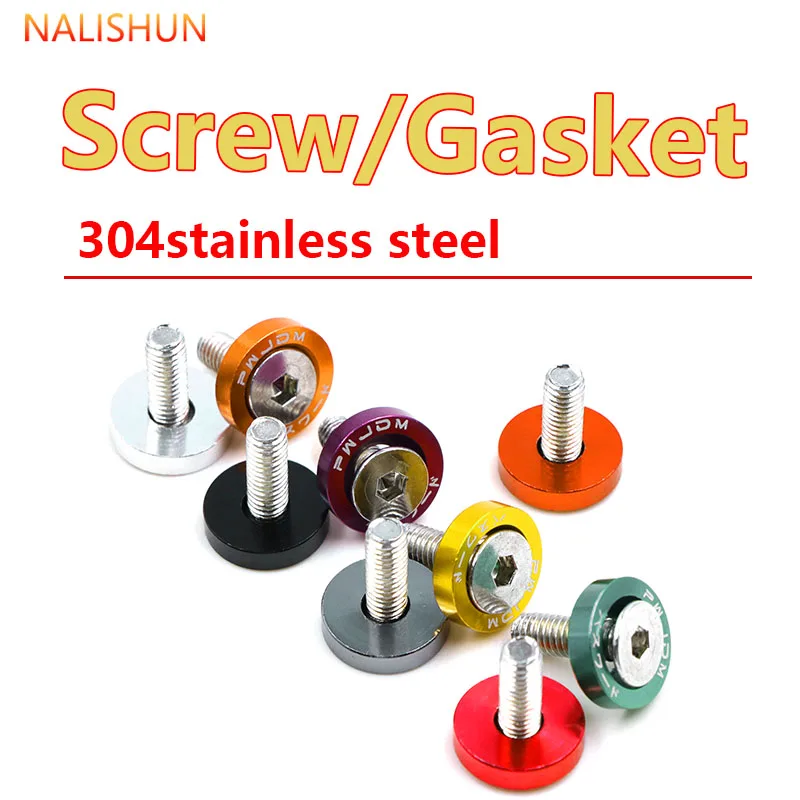 1 مجموعة الحاجز غسالات M6 الترباس مجموعة تعديل السيارة طوقا المسمار الحاجز الوفير محرك عرافة السحابة الألومنيوم مقعر مسامير