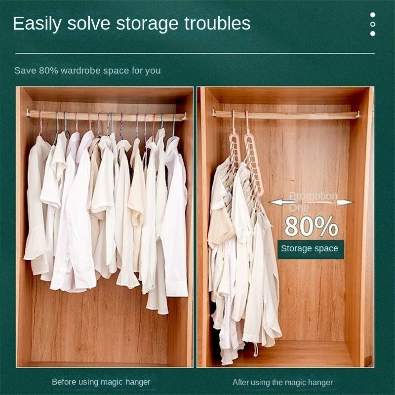 Pants Rack Storage Artifact Folding Household Multi-function Magic Hanger Seamless Multi-layer Pants Clip Wardrobe Skirt Storage