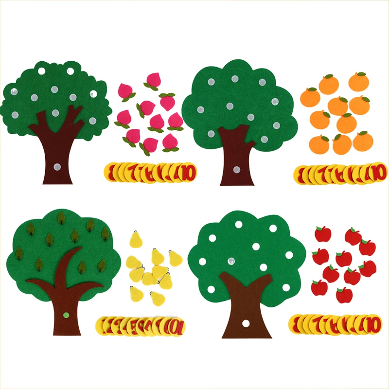 ورأى شجرة الفاكهة الأطفال بازل قطع غير المنسوجة في مرحلة الطفولة المبكرة التعليم الفكري ألعاب الأطفال ألعاب مونتيسوري الرقمية TMZ