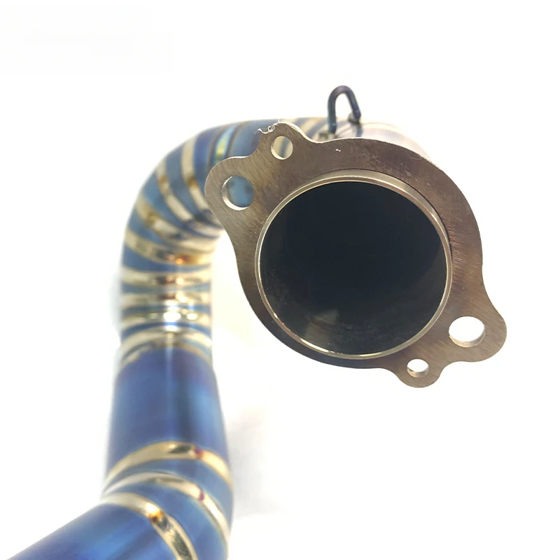 Hot selling Titanium Alloy for  Motorcycle Exhaust Front Pipe 50mm Burned