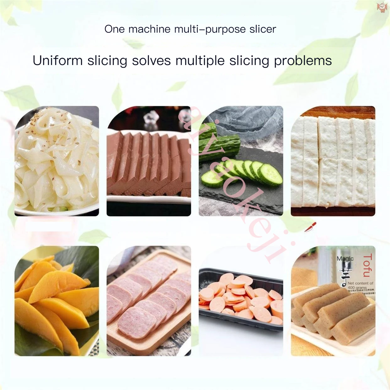 Stainless Steel vegetable Slicer Soft Food Cutter Lunch Meat Duck Blood Konjac Tofu Cold Noodle Slicing Machine