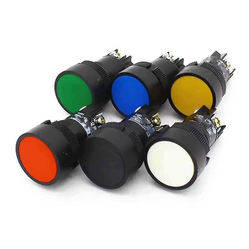 22mm Momentary Self-rest Slef-return Push Button Switch Red Green Blue Yellow Black White NO + NC XB2-EA142 XB2-EA145 XB2-EA155