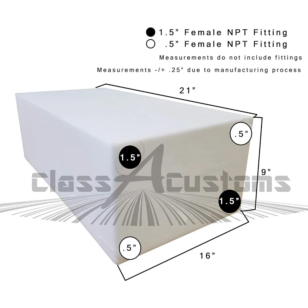 Tanques de agua duales para RV: paquete combinado fresco de 10 galones y gris de 13 galones |   Soluciones de almacenamiento de agua para vehículos recreativos