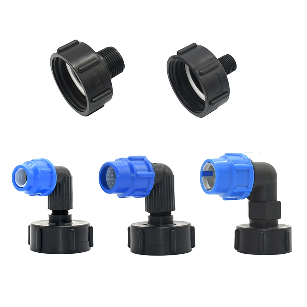 

S60 IBC Tank Adapter 1/2" 3/4" 1" Male Thread Water Tap Connectors Replace Ment Fittings Coupler For Water Tanks