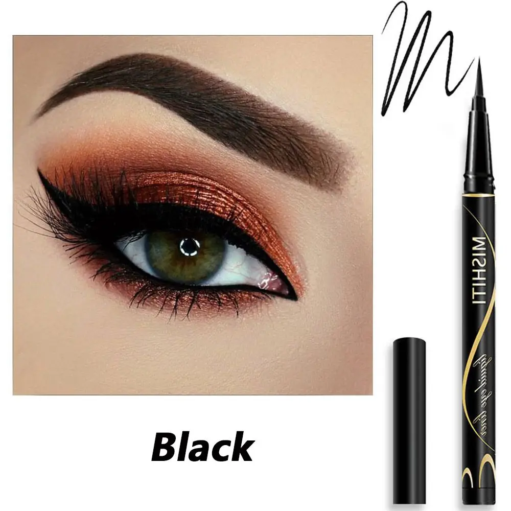 Sneldrogende zwarte cosmetische hulpmiddelen Langdurige oogmake-up Eyeliner Vloeibaar potlood Eyeliner Pen Pigment oogschaduw