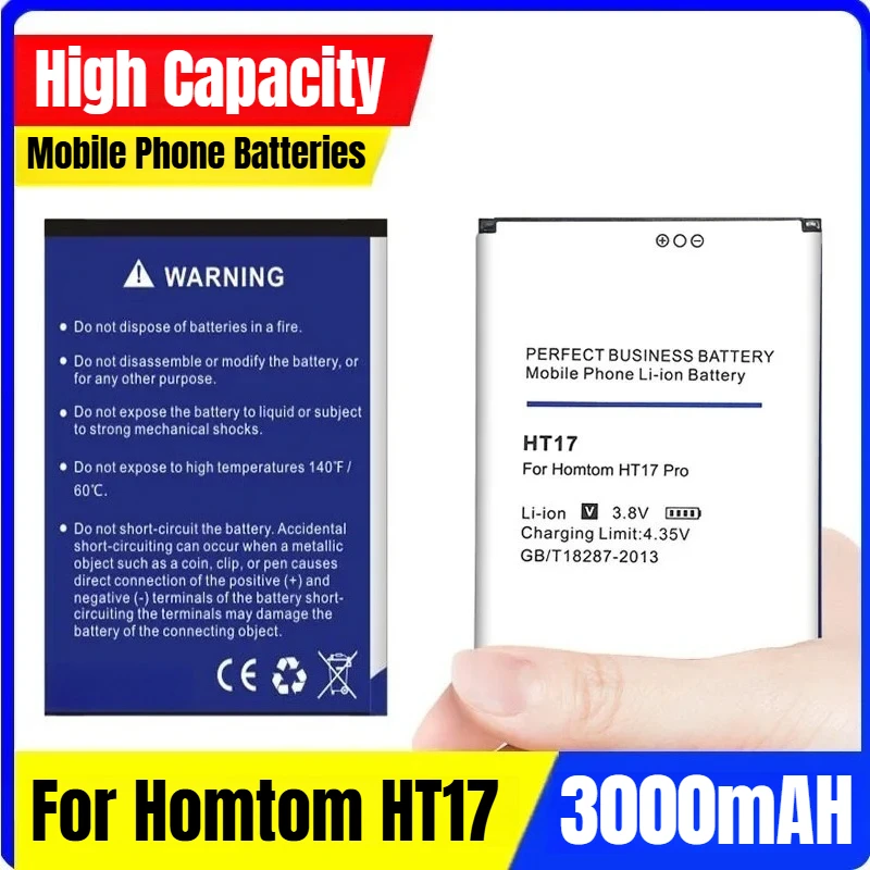 

High Capacity 3.8V 3000mah Mobile Phone Batteries for Homtom HT17