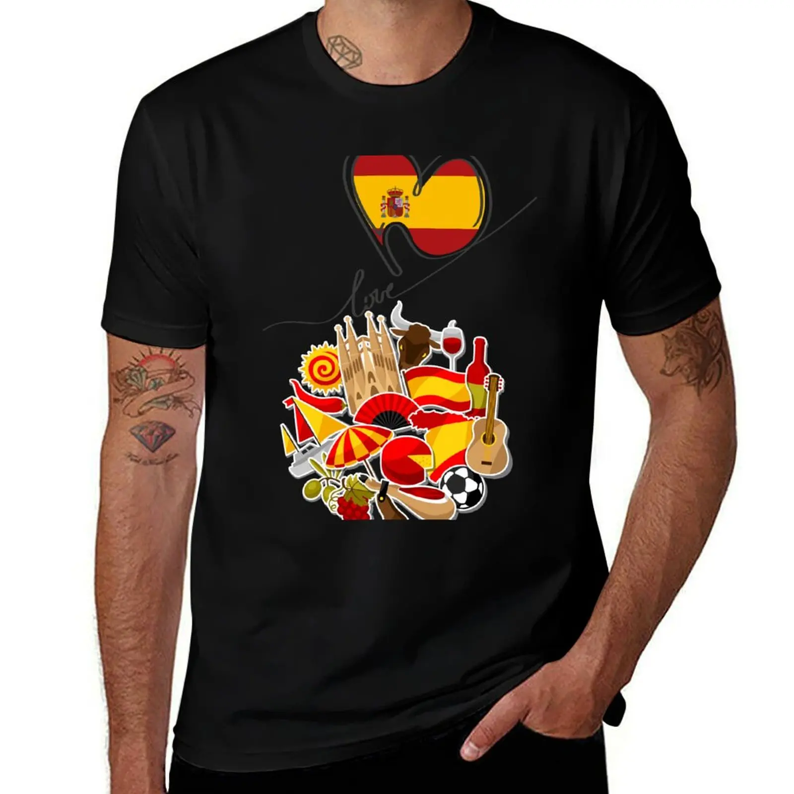 LOVE SPAIN T-Shirt Quick Dry Outdoor Sports T-Shirt