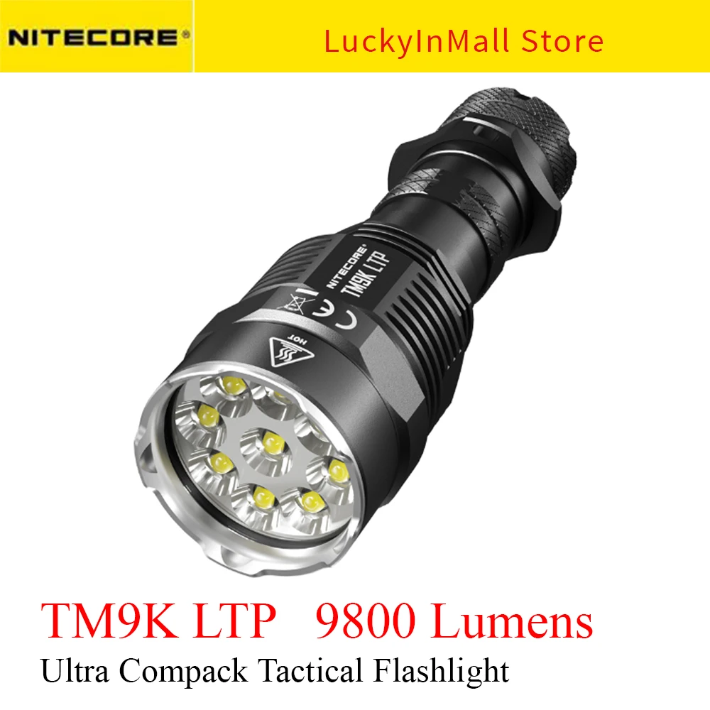 

Фонарик NITECORE TM9K LTP, фонарь тактический, 9800 люмен, 9 x CREE, светодиоды HD, низкая температура, встроенный аккумулятор 21700 4000 мАч