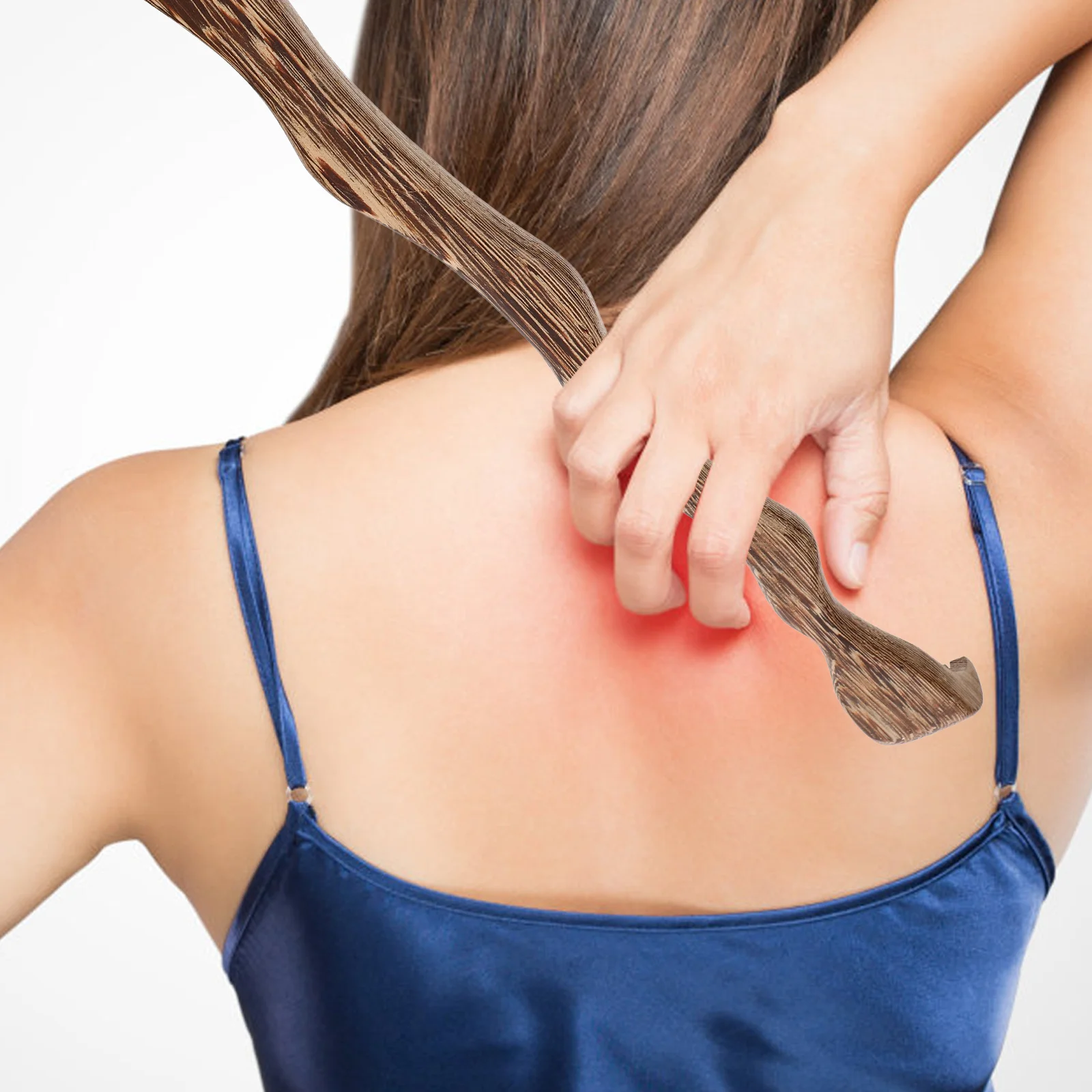 

Snake Shaped Wooden Back Scratcher Long Handle Itching Relief Assistant Exquisite Design Home Office Travel Use