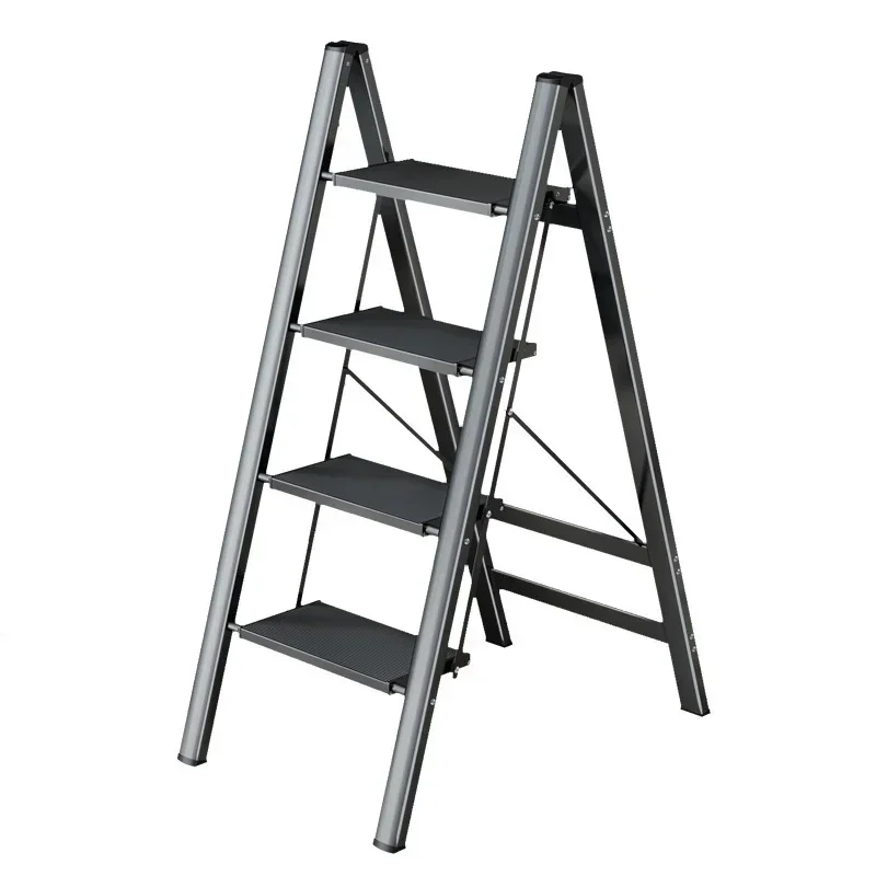 

Multifunctional High Stools Kitchen Thickened Telescopic Ladder Stable Structure Step Stool Non-slip Foot Pad Ladder Stool