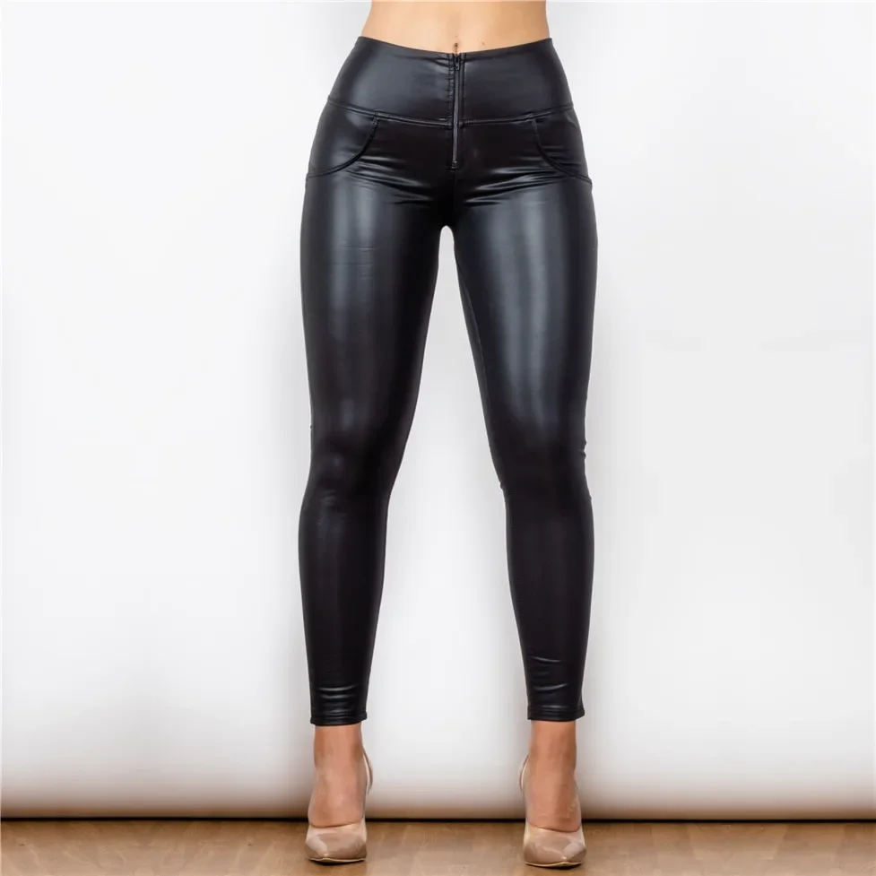 

Shascullfites Matt black Winter Pants Leather Bum Lift Pants Pantalon Femme Skinny Fit High Waist Casual Pant