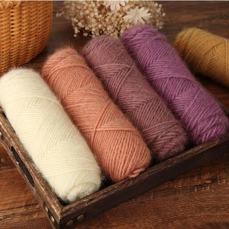 Squirrel Wool Yarn for Making Sweater Scarf Hat, Fine Cashmere, Hand Knitting Wool Thread, Skein, 75g