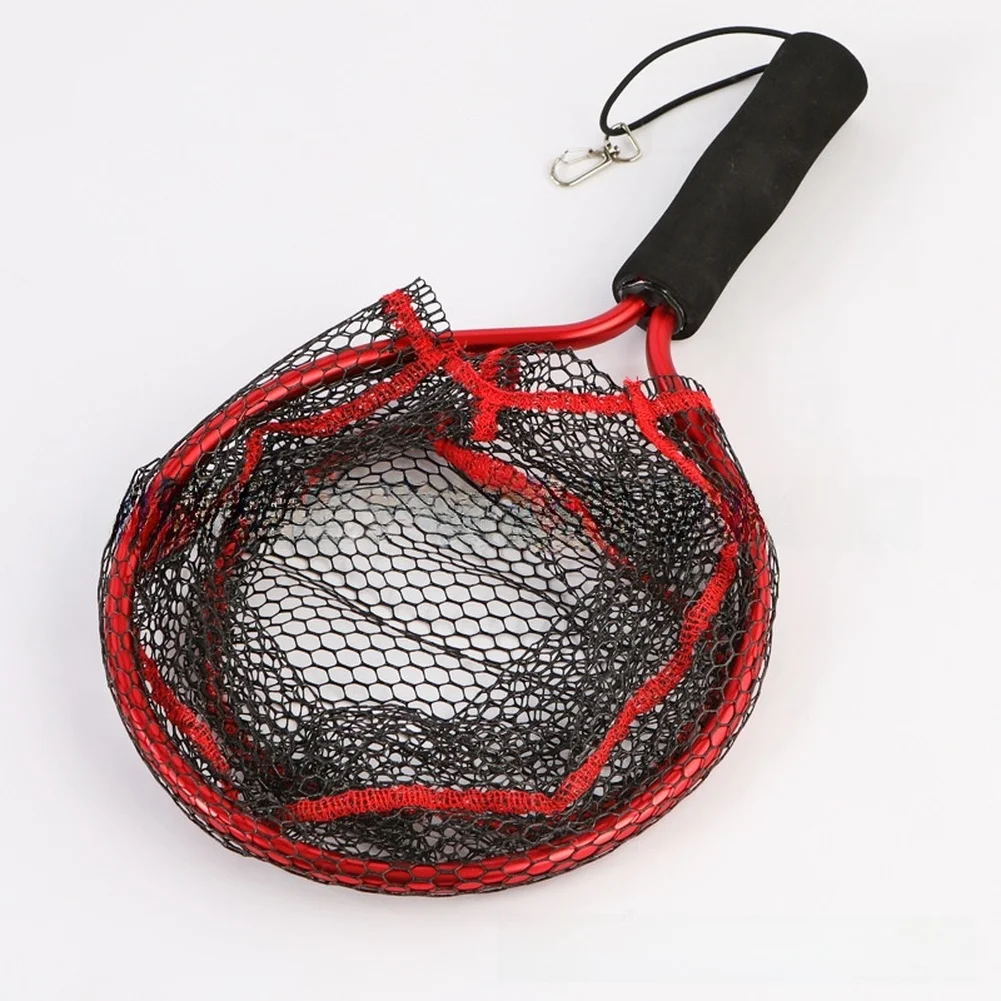 Lightweight Fishing Net for Stream For lure Fishing Aluminum Alloy Frame with Coated Mesh 22cm Diameter 18cm Depth Size view 5