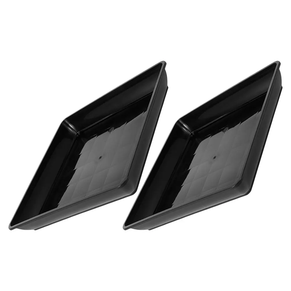 

2pcs Flower Pot Tray Thickened Leakproof Plastic Planter Saucers For Indoor Plants Bonsai Water Catcher Drainage Trays