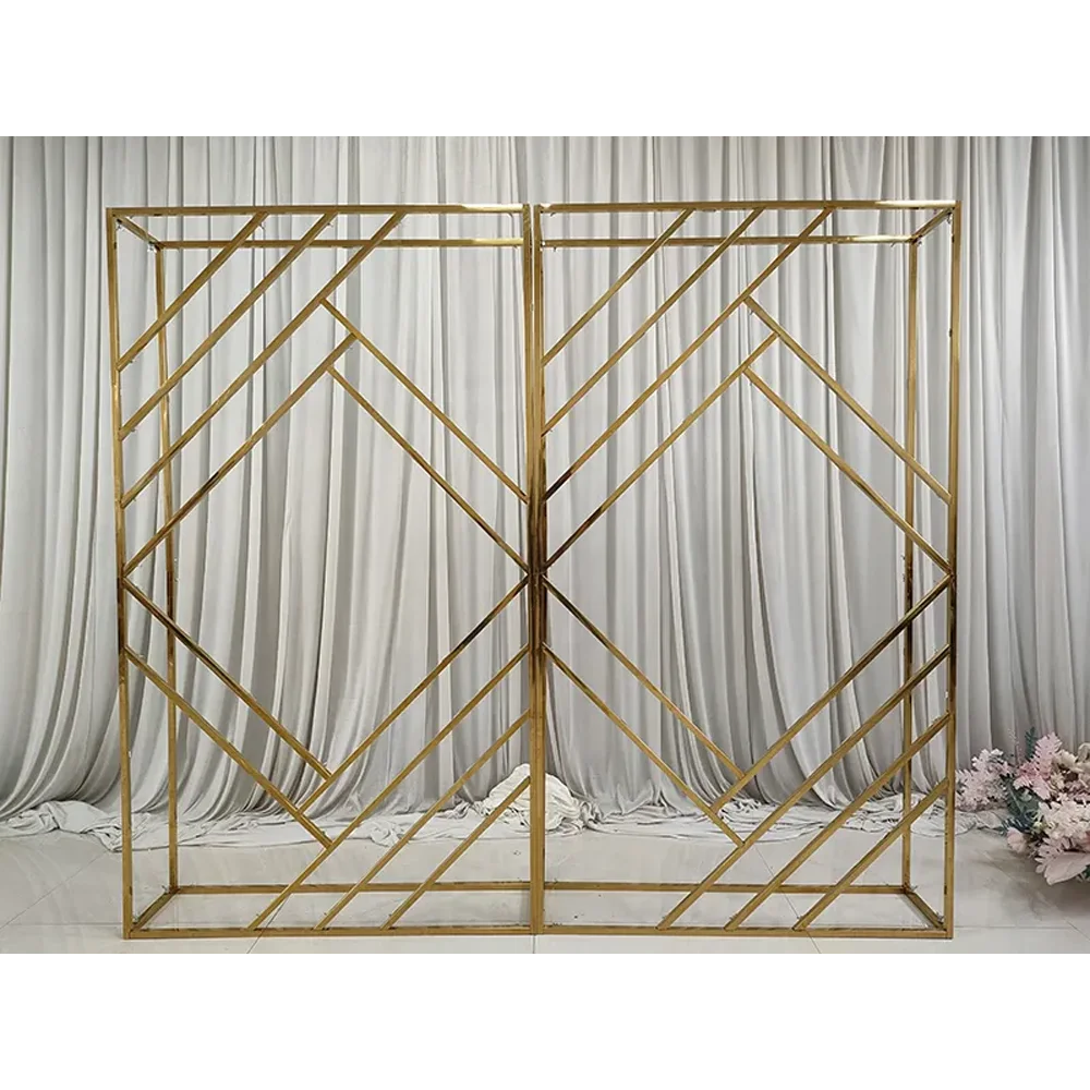 

Exquisite Stainless Steel Round Panel Flower Panel Backdrop Wall Backdrop Stand For Wedding Events