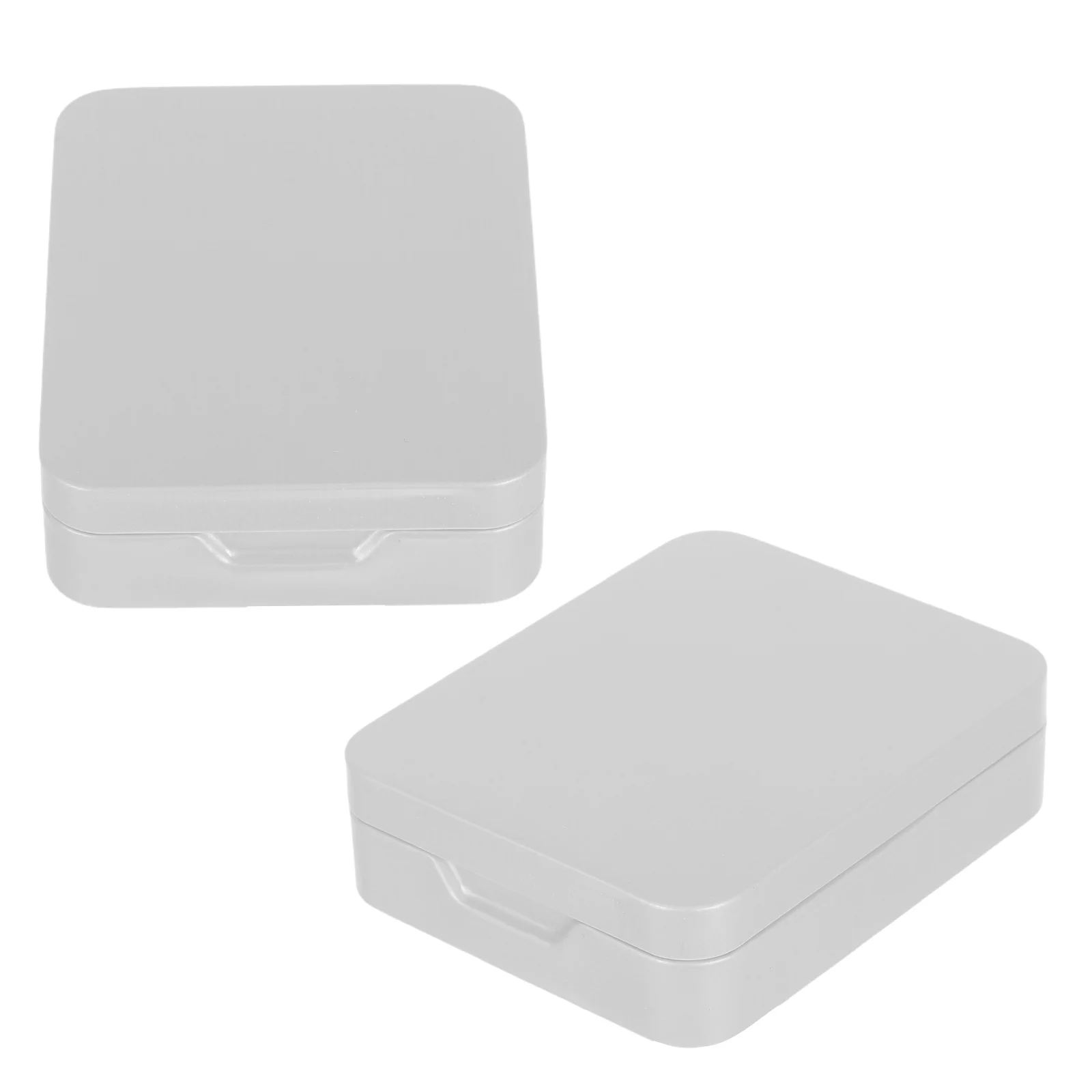

2 Pcs Tea Storage Box Mini Metal Containers Sealed Lid Portable Tinplate Snack Candy Boxes Kitchen Pantry Travel Use Tea Tin