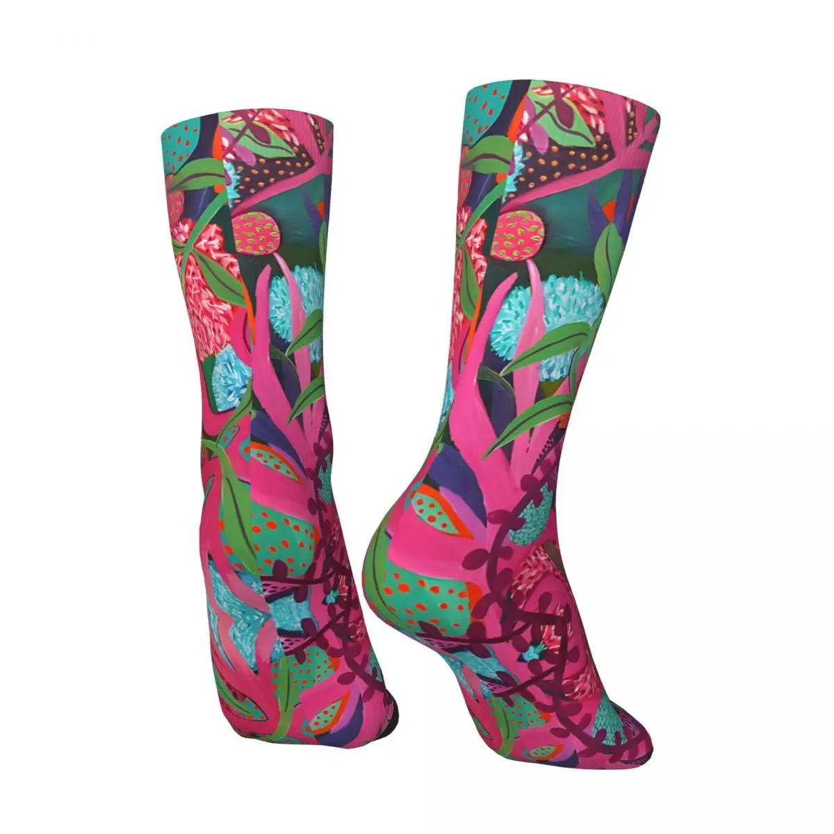 Crazy compression Wild Pink Pattern Sock for Men Harajuku Seamless Pattern Crew Sock Casual