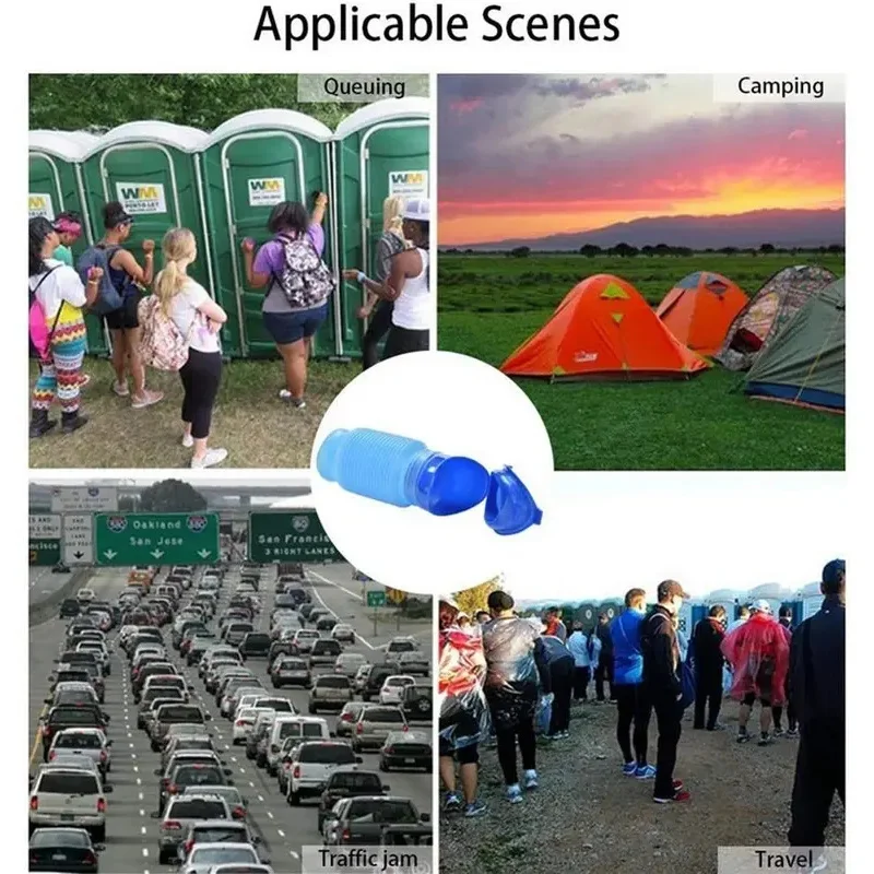 750ml Adult Urinal Portable Shrinkable Personal Mobile Toilet Potty Women Kid Pee Bottle For Outdoor Car Travel Traffic Camping view 5