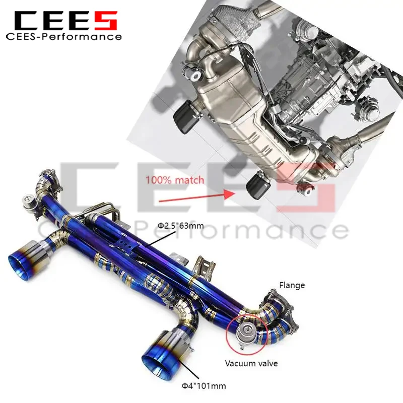 

cees for (2020-2022) Porsche 718 Cayman GT4 4.0L Catback Exhaust System Valved Exhaust Pipe Lightweight Performance