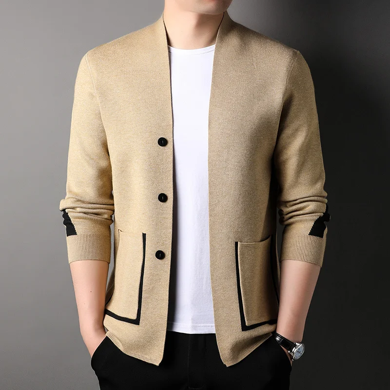 Top Grade 2023 New Brand Designer Fashion Knit Cardigan For Men Sweater Casual Japanese Coats Graphic Jacket Mens Clothing