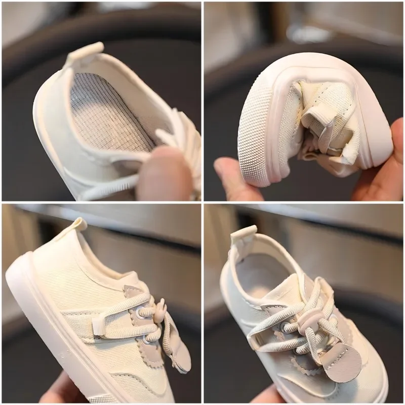 Kids Canvas Shoes Spring Autumn Boys Girls School Casual Shoes Soft Sole Non-slip Toddler Shoes Breathable Children Sneakers