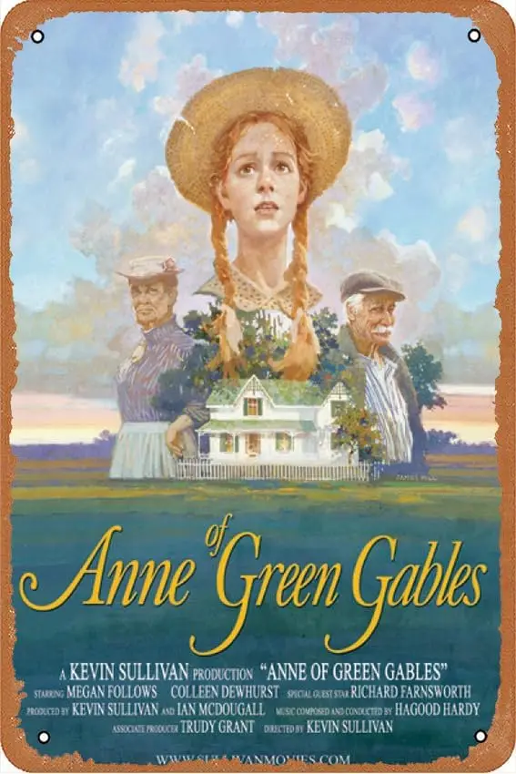 Anne of Green Gables 1985 movie poster Vintage Metal Tin Sign for Men Women,Wall Decor for Bars,Restaurants,Home,Cafes Pubs,12x8