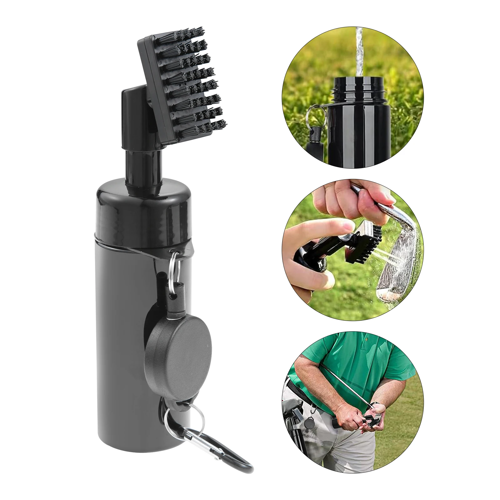 6pcs/Set Multi-Functional Golf Accessory Kit Golf Cleaner Tool Cleaning Brush Towel Golf Ball Alignment Kit Divot Repair Tool