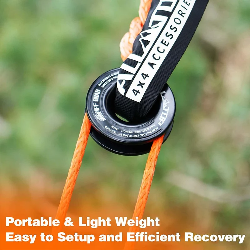 Auto Winch Accessories 4X4 Snatch Winch Rope Ring for Winch Rope Diameter 5mm to 14mm