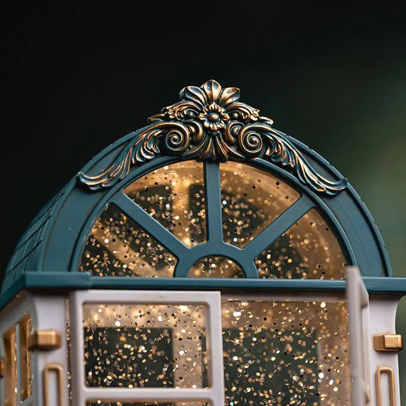 Christmas Decorative Light Night Light Old Man Music Box Small Oil Lamp Snow Music Box Crystal Ball Gift 8Pcs/Lots