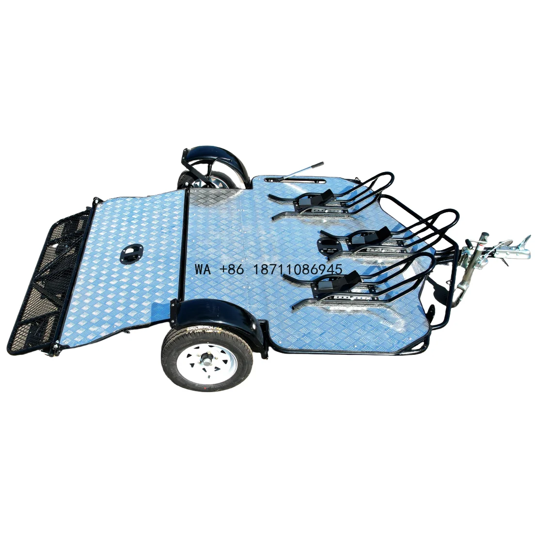 Remolque para Motocicletas, ATV, UTV, Remolque Hidráulico de Transporte, Remolque Plegable para 2 Motocicletas, 800 KG