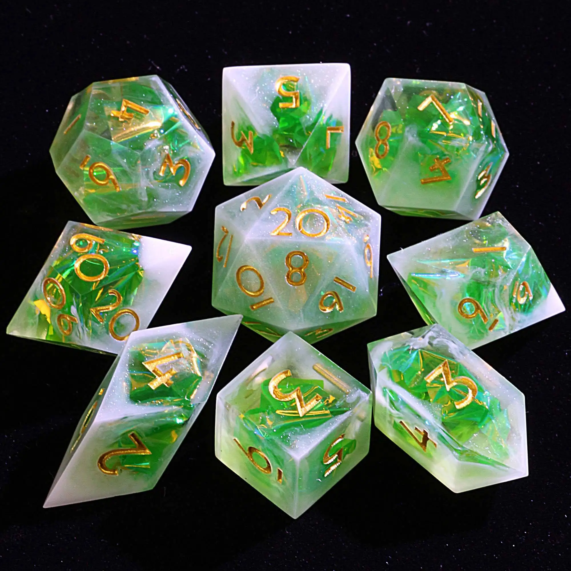 

9. Многогранный набор DnD Dice Aurora Borealis Forest