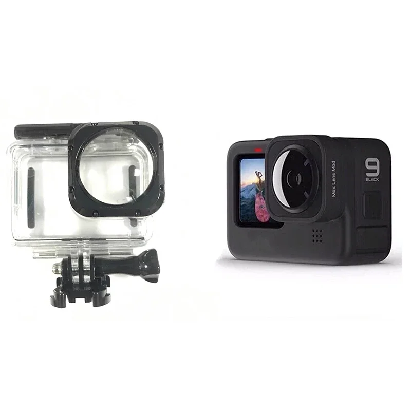 

For Gopro12/11/10/9max Lens Waterproof Case 45 Meters Underwater Dive Protective Shell Camera Accessories