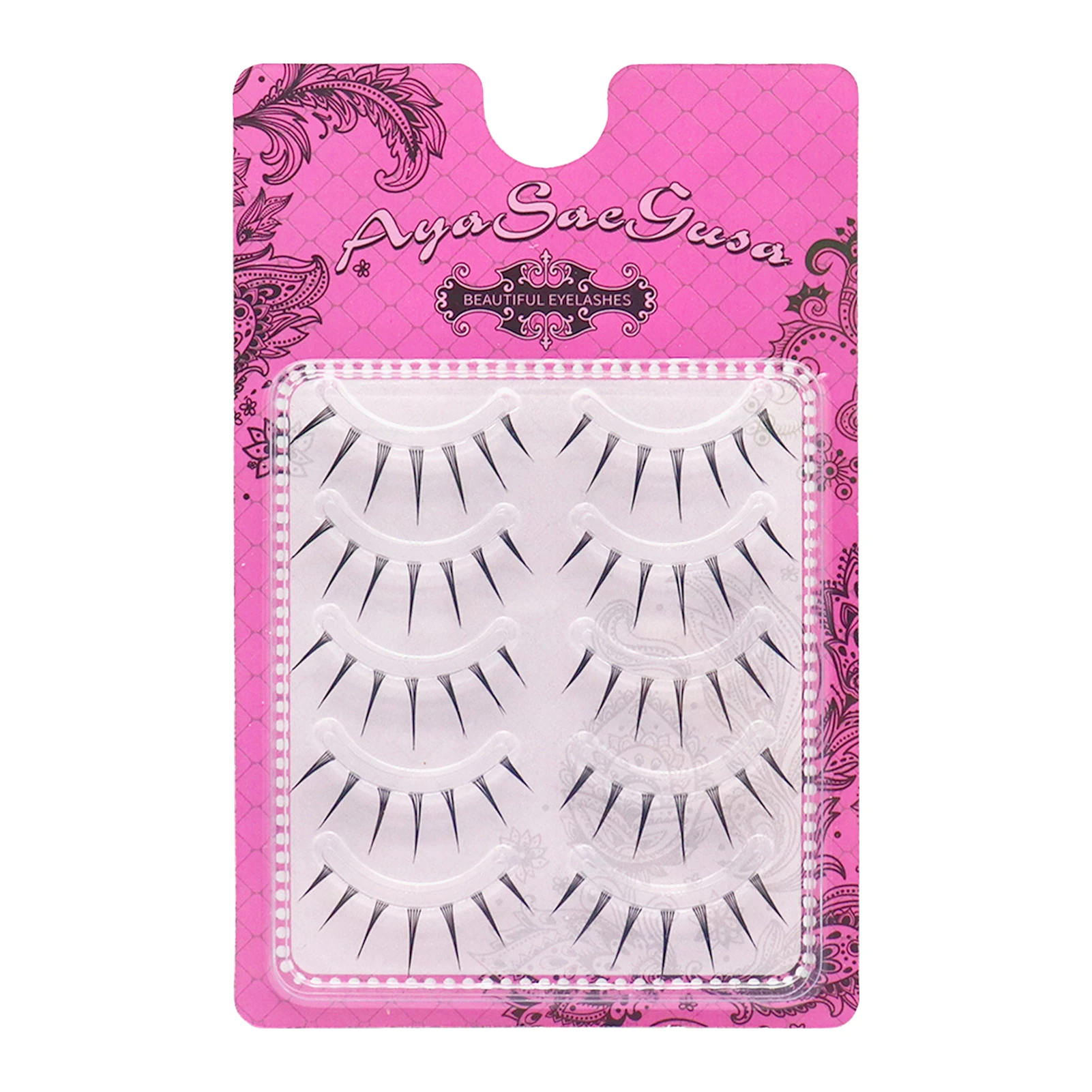 Vollstreifen-Wimpern, einteilig, C-Curl, 9-11mm, gemischte Länge, natürlicher, dichter Look, flauschige künstliche Wimpern, transparentes, dünnes Band – Detail 2